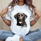 Névvel kérhető - Fekete Labrador Retriever portré női póló