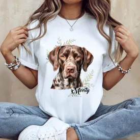   Névvel kérhető - Német rövidszőrű vizsla portré női póló