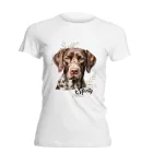 Névvel kérhető - Német rövidszőrű vizsla portré női póló