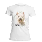 Névvel kérhető - Westie portré női póló
