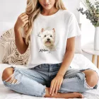 Névvel kérhető - Westie portré női póló