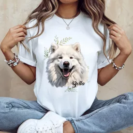 Névvel kérhető - Samoyed portré női póló
