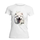 Névvel kérhető - Samoyed portré női póló