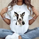 Névvel kérhető - Fekete bullterrier portré női póló