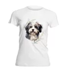 Névvel kérhető - Szürke Havanese portré női póló