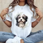 Névvel kérhető - Szürke Havanese portré női póló