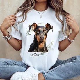 Névvel kérhető - Dobermann portré női póló