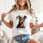 Névvel kérhető - Dobermann portré női póló