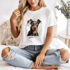 Névvel kérhető - Dobermann portré női póló