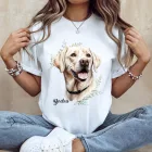 Névvel kérhető - Fehér labrador portré női póló
