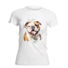 Névvel kérhető - Angol bulldog portré női póló
