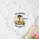 Névvel kérhető Zsiráf mintás póló Ballagásra