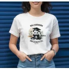 Névvel kérhető Panda mintás póló Ballagásra