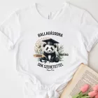 Névvel kérhető Panda mintás póló Ballagásra