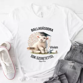 Névvel kérhető Bárány mintás póló Ballagásra