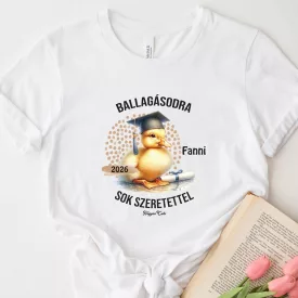 Névvel kérhető Kacsa mintás póló Ballagásra