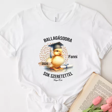 Névvel kérhető Kacsa mintás póló Ballagásra