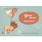 Névvel kérhető - Lufis bátor oroszlán mintás rajztartó