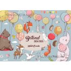 Névvel kérhető - Cuki Lufi parádé állat mintás rajztartó