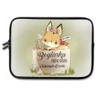 Személyre szabható - Cuki róka táblával mintás rajztartó