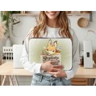 Személyre szabható - Cuki róka táblával mintás rajztartó