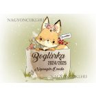Személyre szabható - Cuki róka táblával mintás rajztartó