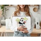 Személyre szabható - Cuki panda táblával mintás rajztartó