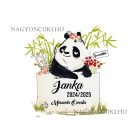 Személyre szabható - Cuki panda táblával mintás rajztartó