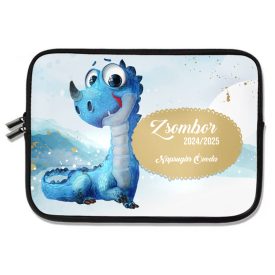   Személyre szabható - Aranyos kék sárkány mintás rajztartó