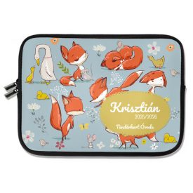   Személyre szabható - Cuki róka és kisegér barátság mintás rajztartó