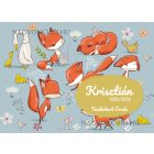 Személyre szabható - Cuki róka és kisegér barátság mintás rajztartó