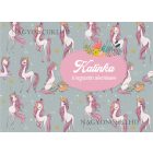 Személyre szabható - Szépséges unikornis mintás rajztartó