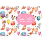 Személyre szabható - Cuki lufis állatkák mintás rajztartó