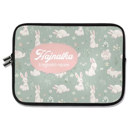 Személyre szabható - Tündéri tapsi füles nyuszika mintás rajztartó