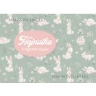 Személyre szabható - Tündéri tapsi füles nyuszika mintás rajztartó