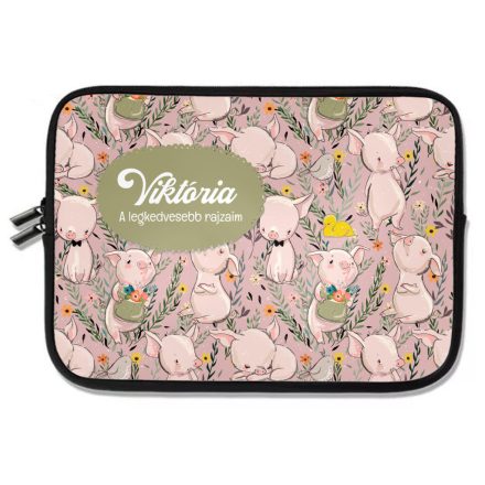 Személyre szabható - Nagyon cuki malackák mintás rajztartó