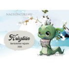 Személyre szabható - Cuki kávézós sárkány mintás rajztartó