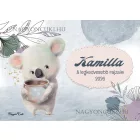 Személyre szabható - Kakaós Koala mintás rajztartó