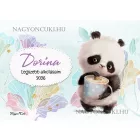 Személyre szabható - Kávés Panda mintás rajztartó