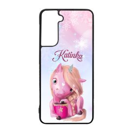 Unikornis és kávé Téli mintás Samsung Galaxy tok