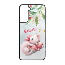 Cica macival Téli mintás Samsung Galaxy tok