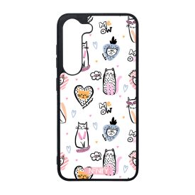 Aranyos rajzolt cica mintás Samsung Galaxy tok