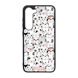 Nagyon cuki cica sokaság mintás Samsung Galaxy tok