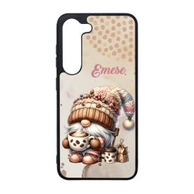   Névvel kérhető - Cappucino kávés manó mintás Samsung Galaxy tok