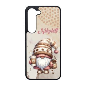   Névvel kérhető - Kávés manó cókmókos mintás Samsung Galaxy tok