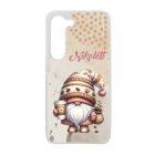 Névvel kérhető - Kávés manó cókmókos mintás Samsung Galaxy tok