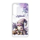 Névvel kérhető - Levendulás manó csüccs mintás Samsung Galaxy tok