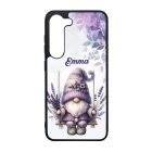 Névvel kérhető - Hintázó Levendulás manó mintás Samsung Galaxy tok