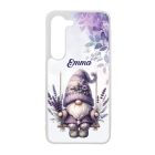 Névvel kérhető - Hintázó Levendulás manó mintás Samsung Galaxy tok