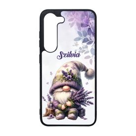   Névvel kérhető - Cuki Levendulás manó mintás Samsung Galaxy tok